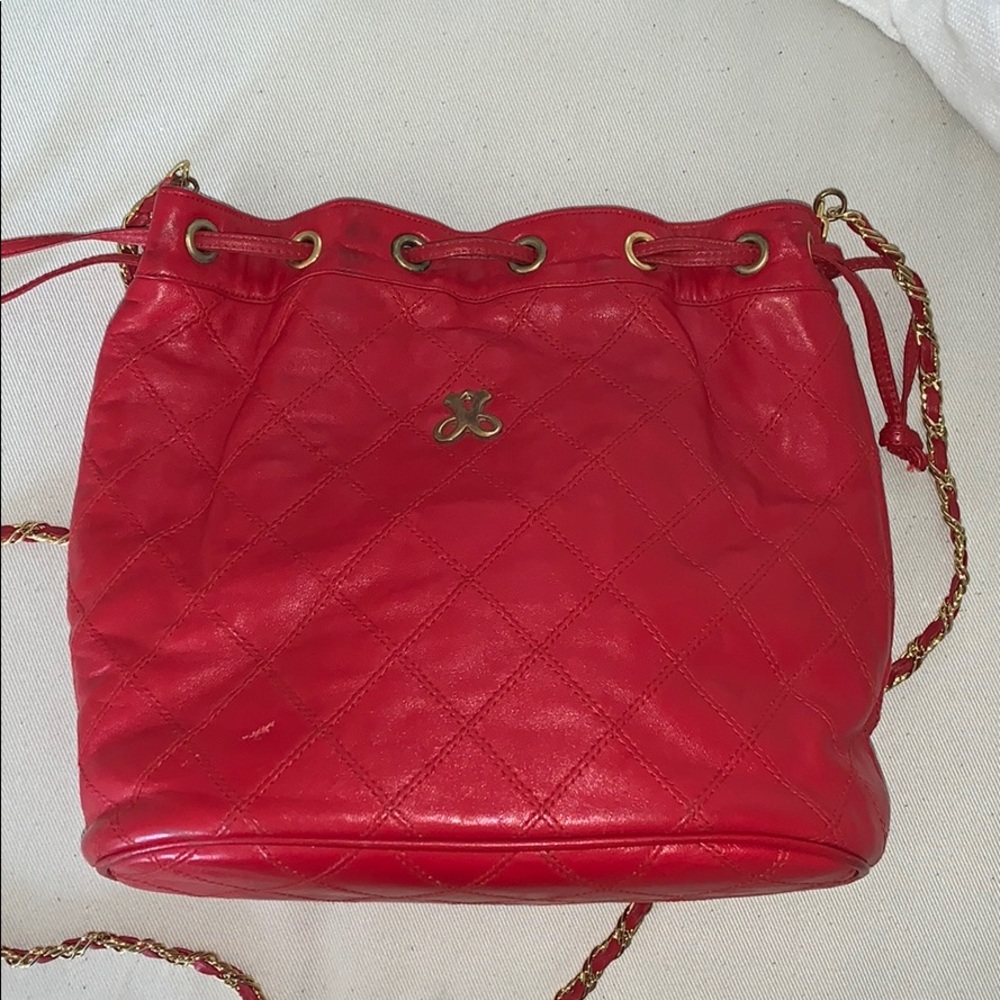JAY HERBERT QUILTED LEATHER DRAWSTRING BUCKET BAG - Picture 5 of 11